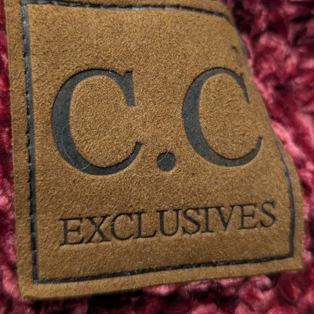 C.C Exclusives Heathered Wine Chenille Scarf